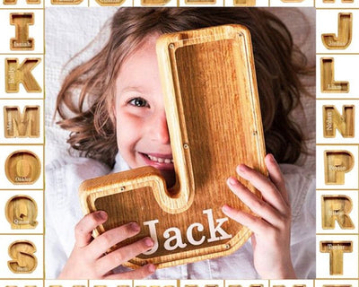 LetterMe - Personalized Wooden Letter Piggy Bank
